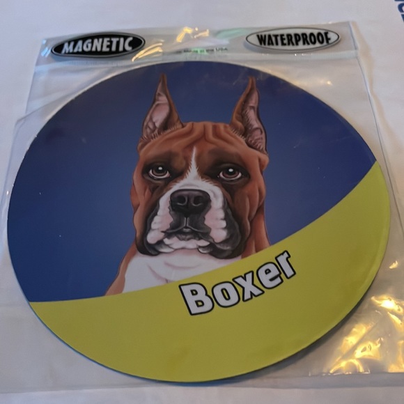 Boxer (DOG) circular magnet cropped ears nwt - Picture 2 of 5